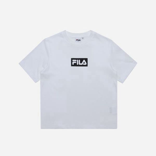 Fila Women's Crop S/S T-Shirt - White | UK-589ICJDVR